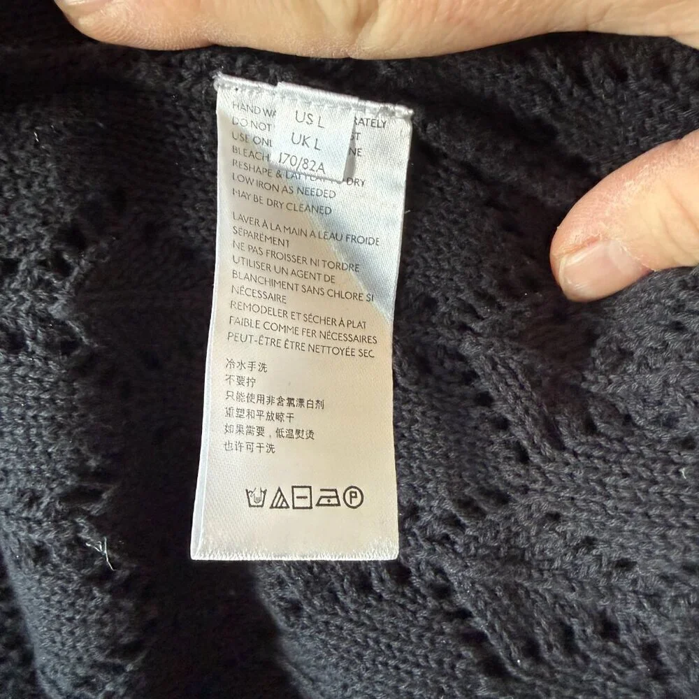 Women's L Free People Bari Knit Column Black Maxi Skirt